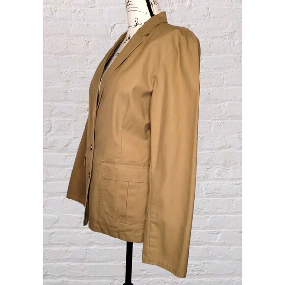 Orvis Womens Medium Camel Brown Chore Coat Outdoor Canvas Workwear Blazer Jacket - Picture 2 of 8